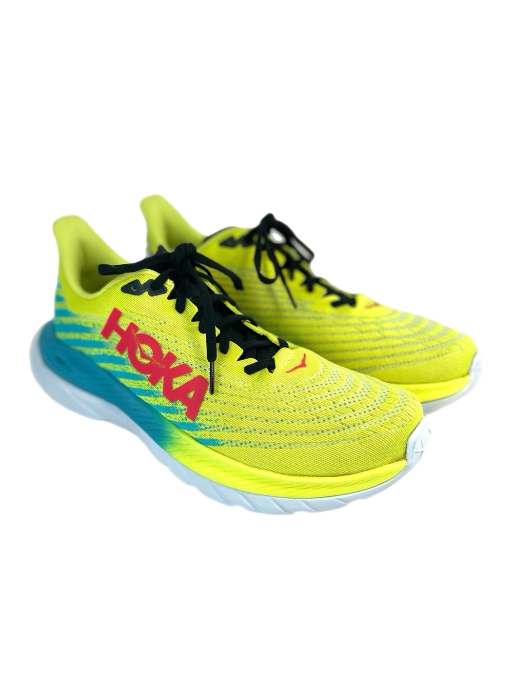 Hoka One One Mach 5 Evening Primrose Scuba Blue Running Shoes Sz 11B